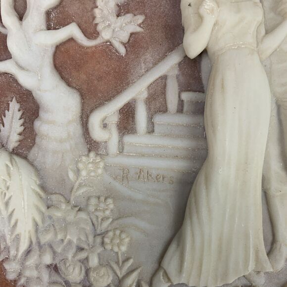 Vintage Incolay Studios Stone Plates The Romantic Poets Series Lot of 3 - Picture 15 of 16